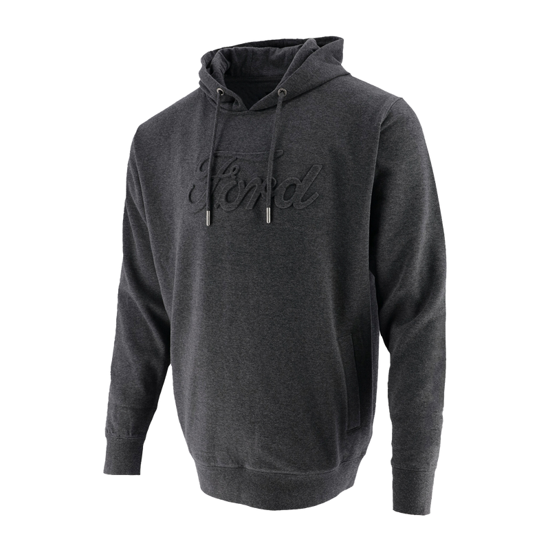 Ford Men's Logo Embossed Hooded Pullover Fleece - Official Ford Merchandise