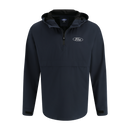 Ford Logo Mens 1/4 Zip Packable Wind Breaker Rain Jacket