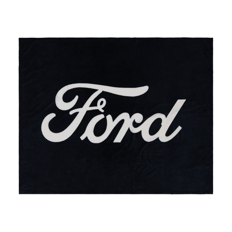 Ford Logo Script Blanket - Official Ford Merchandise