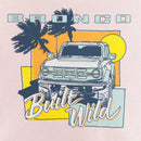 Bronco Lt. Pink Built Wild Lds Sweatshirt