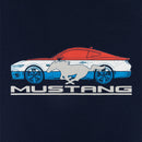 Mustang Logo Striped Car Men's T-Shirt