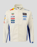 Oracle Red Bull Racing x Ford Racing cream and blue motor jacket, front